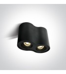 Oprawy sufitowe na wymienne źródło światła - One Light Lampa podwójna czarna Nemea 2 12205Y/B - product 1