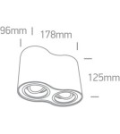 Oprawy sufitowe na wymienne źródło światła - One Light Lampa podwójna biała Nemea 2 12205Y/W - product 2
