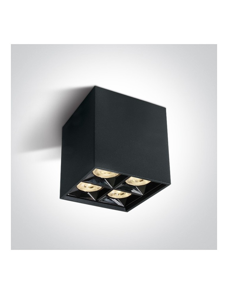 Oprawy sufitowe LEDowe - One Light Lampa sufitowa kwadratowa Lipsi 12406B/B/W - produkt kolory-swiatla.pl 1
