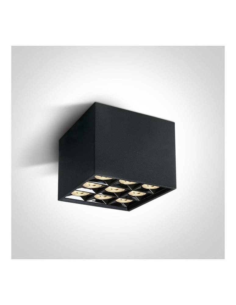 Oprawy sufitowe LEDowe - One Light Lampa sufitowa kwadratowa Lipsi 12906B/B/W - produkt kolory-swiatla.pl 1