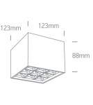Oprawy sufitowe LEDowe - One Light Lampa sufitowa kwadratowa Lipsi 12906B/B/W - product 2