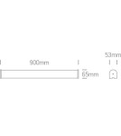 Kinkiety łazienkowe - One Light Lampa LED nad lustro 90cm Kithira 3 38120C/W IP44 - product 3
