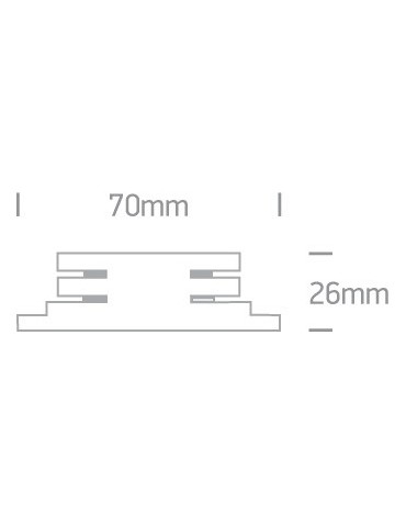 One Light Łącznik niewidoczny do szyn kwadratowych czarny 16A - produkt 2