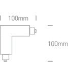Akcesoria do szynoprzewodów 3 fazowych - One Light Łącznik L do szyn kwadratowych lewy biały - product 2