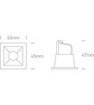 Lampy podtynkowe - oczka - One Light Wpust LED do sklepu Merihas 50102B/B/W - product 2