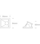 Lampy podtynkowe - oczka - One Light ozdobny wpust salon Bevera 50105MA/B/B - product 3