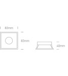 Lampy podtynkowe - oczka - One Light lampa wpuszczana biała Plintri 50105TG/W - product 3