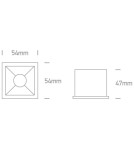 Lampy podtynkowe - oczka - One Light czarny lustrzany wpust Apollonas 50106B/W - product 2