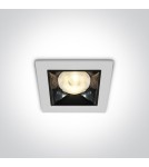 Lampy podtynkowe - oczka - One Light biały lustrzany wpust Apollonas 50106W/W - product 1