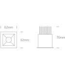 Lampy podtynkowe - oczka - One Light lampa wpust hotel sklep Abram 50107B/W/W - product 3