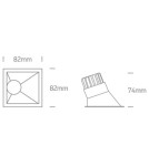 Lampy podtynkowe - oczka - One Light lampa wpust biała Koronida 50108A/W/W - produkt 3