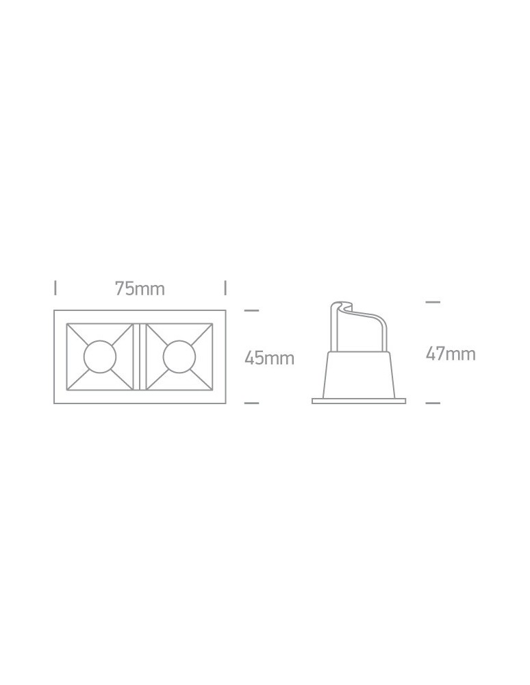 Lampy podtynkowe - oczka - One Light lampa LED podwójna Merihas 2 50202B/W/W - product kolory-swiatla.pl 2