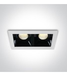 Lampy podtynkowe - oczka - One Light lampa LED podwójna Abram 2 50207B/W/W - produkt 1