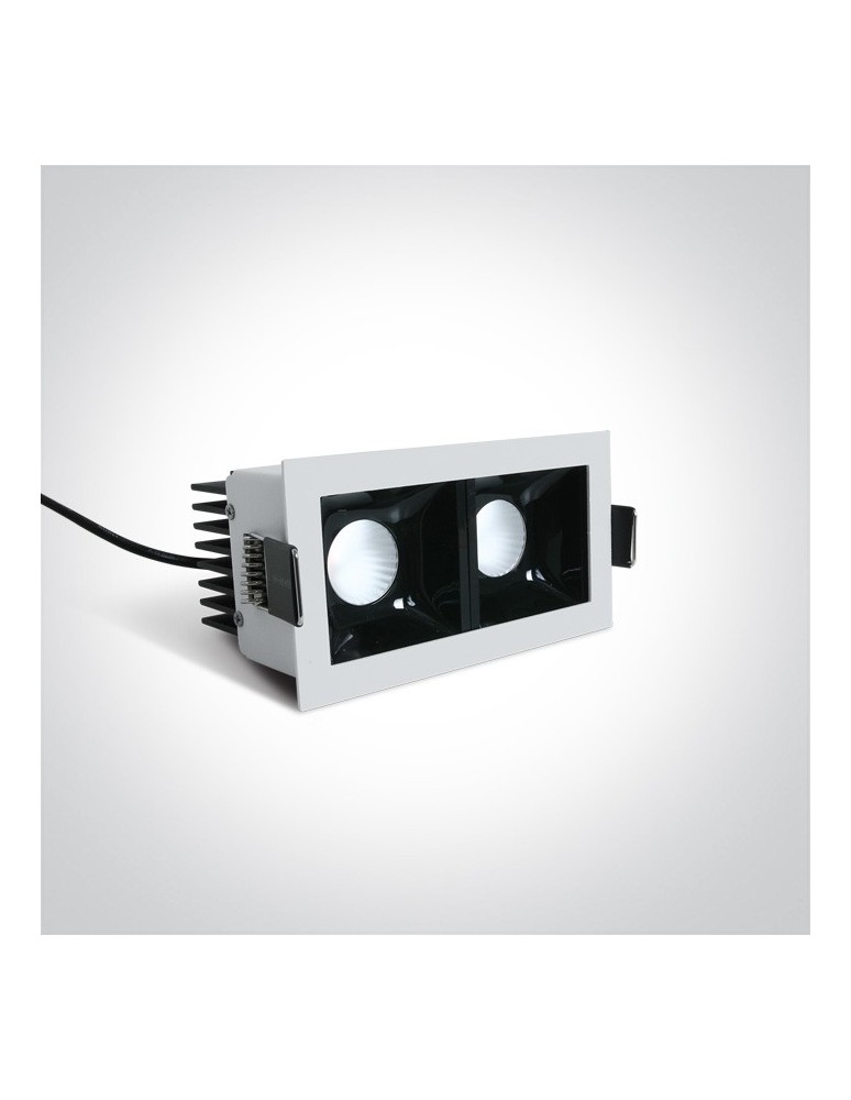 Lampy podtynkowe - oczka - One Light lampa LED podwójna Abram 2 50207B/W/W - produkt kolory-swiatla.pl 2