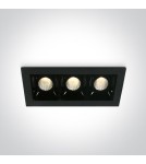 Lampy podtynkowe - oczka - One Light lampa LED potrójna Merihas 3 50302B/B/W - product 1