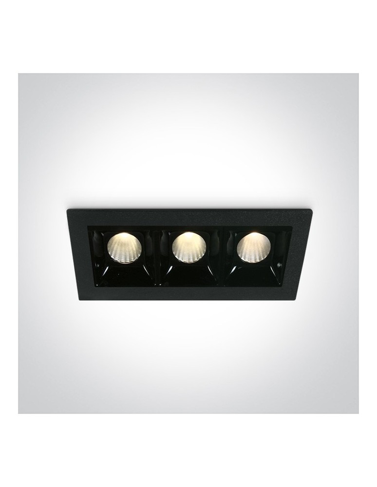 Lampy podtynkowe - oczka - One Light lampa LED potrójna Merihas 3 50302B/B/W - produkt kolory-swiatla.pl 1