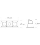 Lampy podtynkowe - oczka - One Light lampa LED potrójna Merihas 3 50302B/B/W - product 2