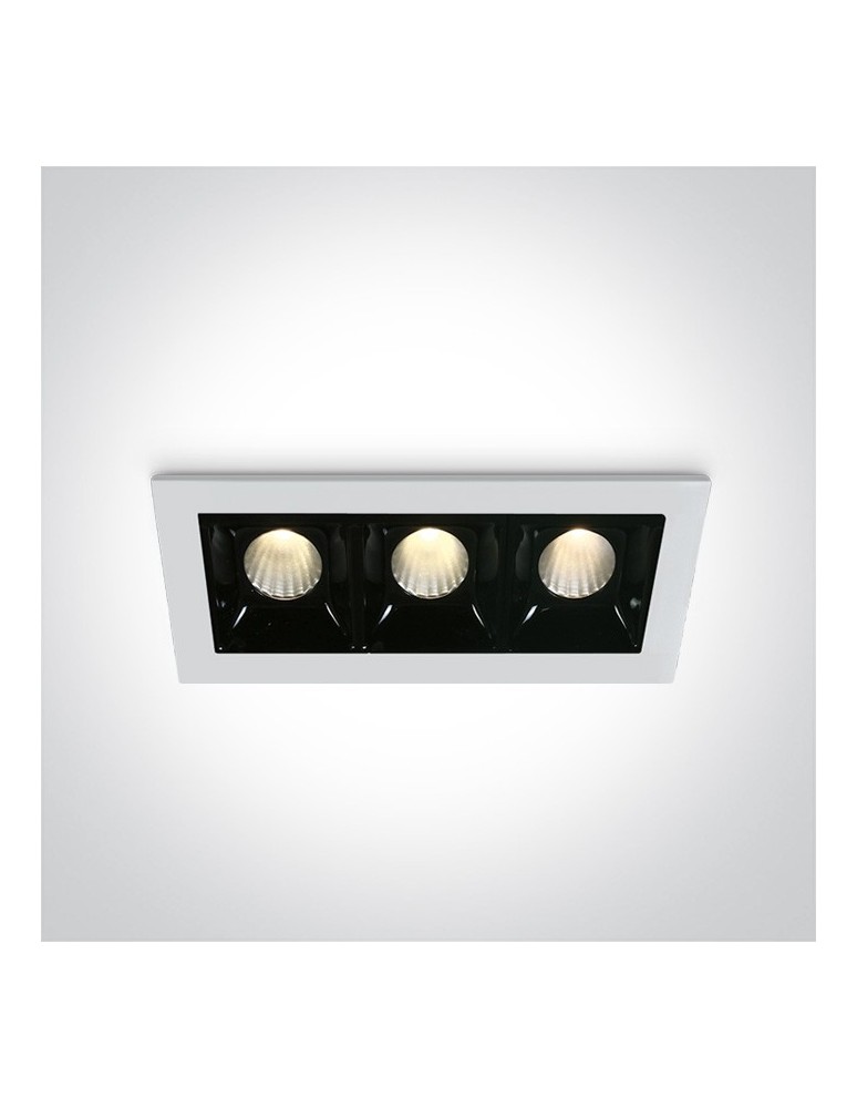 Lampy podtynkowe - oczka - One Light lampa LED potrójna Merihas 3 50302B/W/W - produkt kolory-swiatla.pl 1
