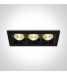 Lampy podtynkowe - oczka - One Light lampa LED potrójna do sklepu Nisi 50306B/B/W - produkt 1