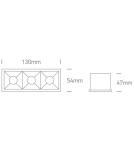 Lampy podtynkowe - oczka - One Light lampa LED potrójna do sklepu Nisi 50306B/B/W - produkt 2