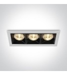 Lampy podtynkowe - oczka - One Light lampa LED potrójna do sklepu Nisi 50306B/W/W - produkt 1