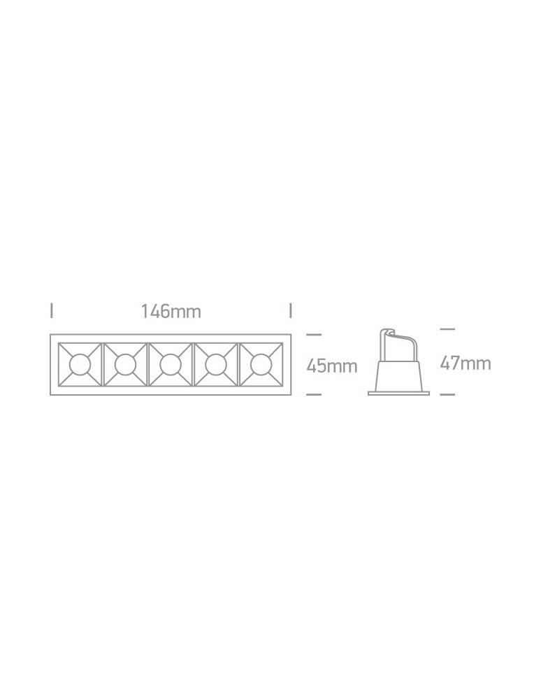 Lampy podtynkowe - oczka - One Light lampy LED szereg Merihas 5 50502B/W/W - produkt kolory-swiatla.pl 2