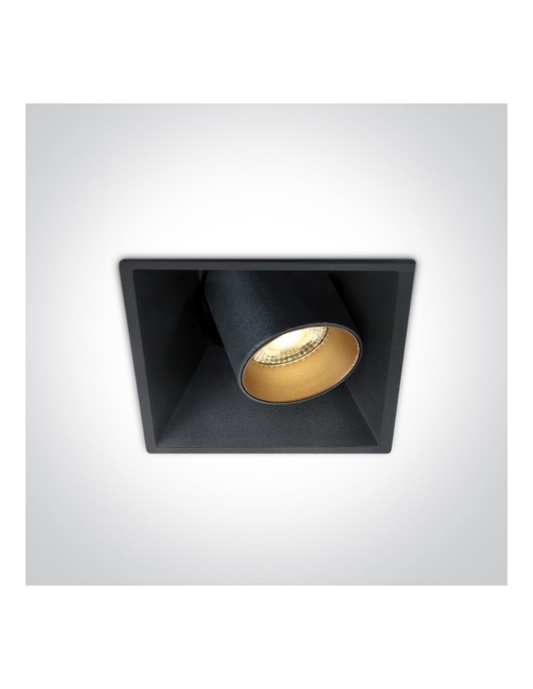 Lampy podtynkowe - oczka - One Light czarny regulowany wpust LED Skiti 51111C/B/W - produkt kolory-swiatla.pl 1