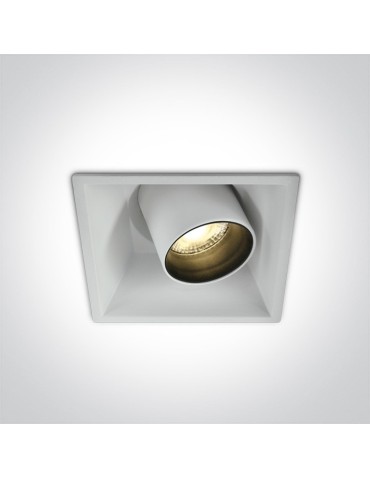 One Light biały regulowany wpust LED Skiti 51111C/W/W