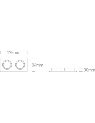 One Light podwójna lampa Glafira 51205ABG/W - produkt 2