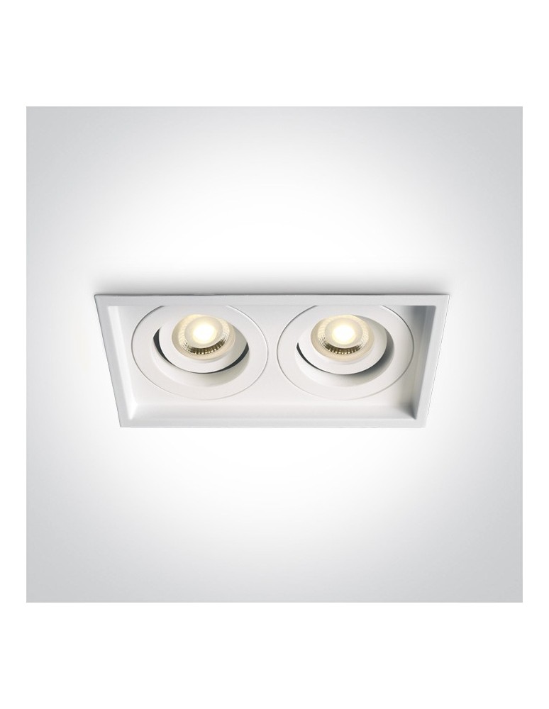 Lampy podtynkowe - oczka - One Light biała podwójna lampa Filoteia 2 51205N/W - produkt kolory-swiatla.pl 1