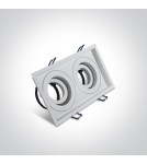 Lampy podtynkowe - oczka - One Light biała podwójna lampa Filoteia 2 51205N/W - product 2