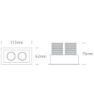 Lampy podtynkowe - oczka - One Light podwójna lampa LED Proti 51206M/W/W - produkt 2