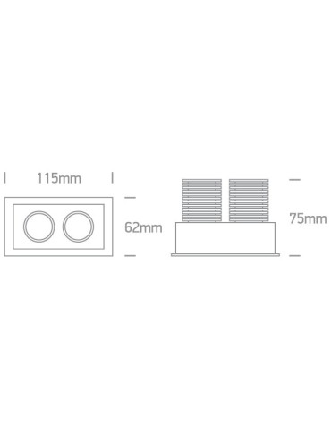 One Light podwójna lampa LED Proti 51206M/W/W - produkt 2