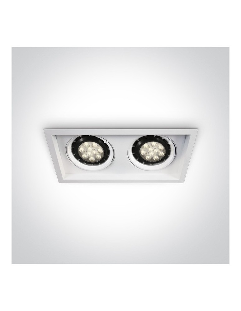 Lampy podtynkowe - oczka - One Light podwójna lampa do sklepów Stomio 2 51210N/W - produkt kolory-swiatla.pl 1
