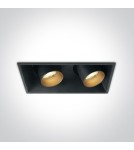 Lampy podtynkowe - oczka - One Light podójna stylowa lampa LED Skiti 2 51211C/B/W - produkt 1