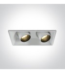Lampy podtynkowe - oczka - One Light podójna stylowa lampa LED Skiti 2 51211C/W/W - produkt 1