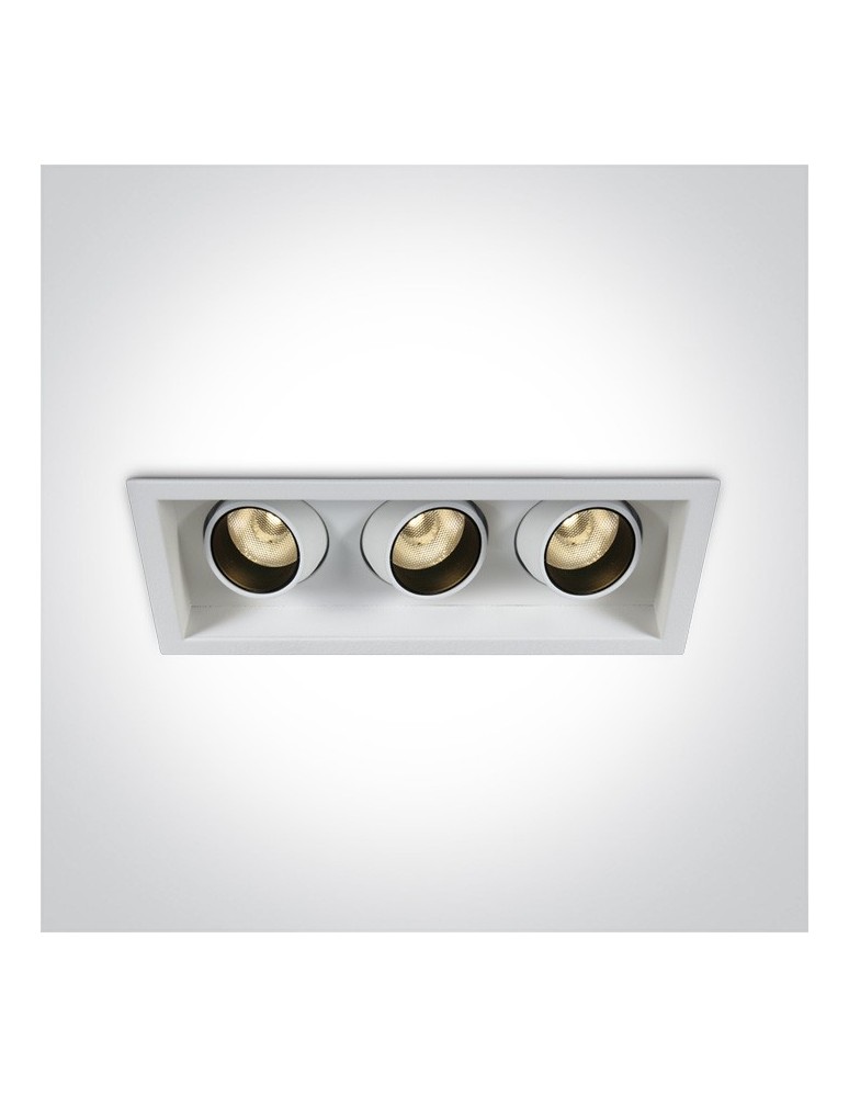 Lampy podtynkowe - oczka - One Light potrójna lampa LED Melas 51306M/W/W - produkt kolory-swiatla.pl 1