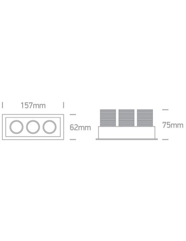 One Light potrójna lampa LED Melas 51306M/W/W - produkt 2