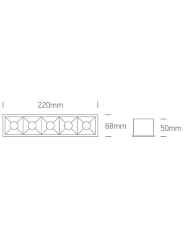 One Light wpust LED x5 Rodi 51506B/W/W - produkt 2