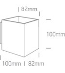 Kinkiety minimalistyczne - One Light kinkiet czarny sześcian Trikorifo 6017A/B - product 2