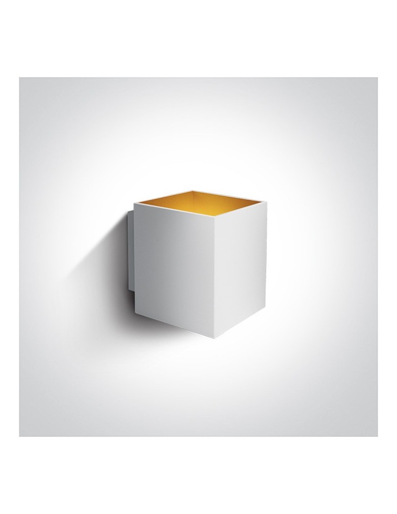 Kinkiety minimalistyczne - One Light kinkiet biały sześcian Trikorifo 6017A/W - produkt kolory-swiatla.pl 1
