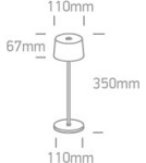 Lampy ogrodowe przenośne - One Light bezprzewodowa lampa stołowa Kranea 61082A/B IP65 - product 2