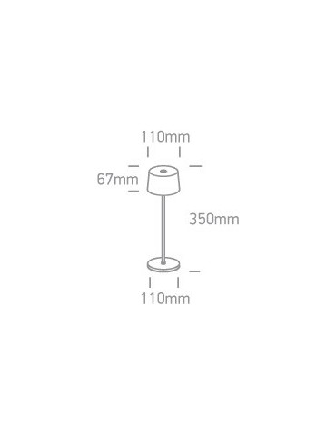 One Light bezprzewodowa lampa stołowa Kranea 61082A/W IP65 - produkt 2