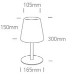 Lampy ogrodowe przenośne - One Light bezprzewodowa lampa stołowa Grewena 61084/B IP44 - product 3