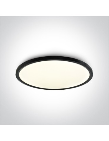 One Light stylowy czarny plafon slim Zigos 2 62160FB/B/C
