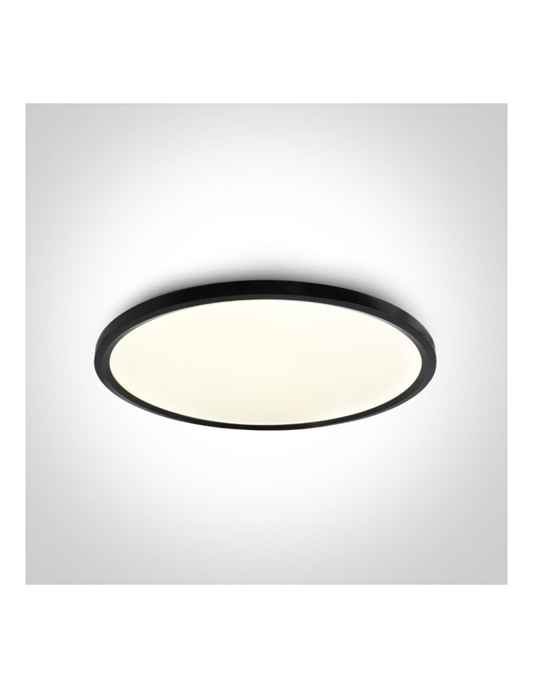 Lampy sufitowe - One Light stylowy czarny plafon slim Zigos 2 62160FB/B/C - produkt kolory-swiatla.pl 1