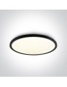 One Light stylowy czarny plafon slim Zigos 2 62160FB/B/C
