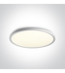 Lampy sufitowe - One Light stylowy biały plafon slim Zigos 2 62160FB/W/C - produkt 1