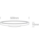 Lampy sufitowe - One Light stylowy biały plafon slim Zigos 2 62160FB/W/C - produkt 2