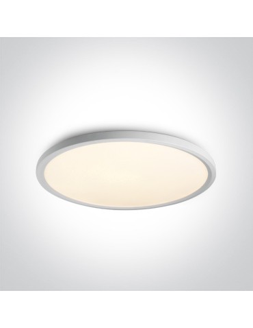 One Light stylowy biały plafon slim Zigos 2 62160FB/W/W